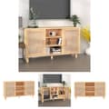 Pikkukuva 1 / 10: The Living Store Senkki ruskea 105x30x60 cm täysi mänty ja luonnonrottinki -  Tarjoilupöydät & senkit