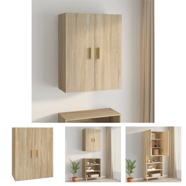 The Living Store Riippuva seinäkaappi Sonoma-tammi 69,5x34x90 cm -  Tarjoilupöydät & senkit