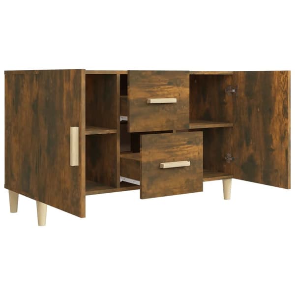 The Living Store Senkki savutammi 100x36x60 cm tekninen puu - Tarjoilupöydät & senkit