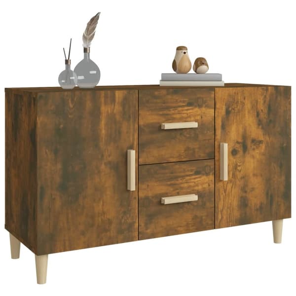 The Living Store Senkki savutammi 100x36x60 cm tekninen puu -  Tarjoilupöydät & senkit