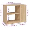 Miniatyrbillede 8 af 9: The Living Store sideskab 60x30x50 cm konstrueret træ sonoma-eg -  Skænke