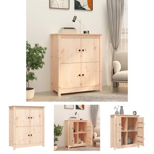 The Living Store skænk 83x41,5x100 cm massivt fyrretræ - Skænke