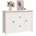 Miniatyrbild 8 av 11: The Living Store Skänk vit 100x35x74 cm massiv furu -  Skänkar & serveringsbord