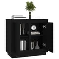 Miniatyrbillede 5 af 10: The Living Store skænk 80x34x75 cm konstrueret træ sort -  Skænke