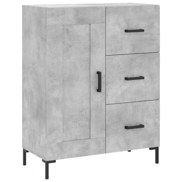 The Living Store Högskåp betonggrå 69,5x34x180 cm konstruerat trä - Skänkar & serveringsbord