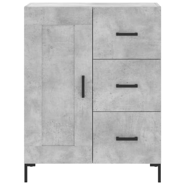 The Living Store Högskåp betonggrå 69,5x34x180 cm konstruerat trä - Skänkar & serveringsbord