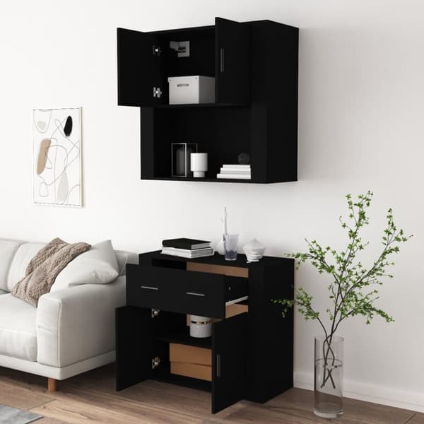 The Living Store Kaappi musta tekninen puu - Tarjoilupöydät & senkit