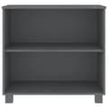 Pikkukuva 4 / 9: The Living Store Sivupöytä HAMAR tummanharmaa 85x35x80 cm täysi mänty -  Tarjoilupöydät & senkit