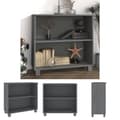 Pikkukuva 1 / 9: The Living Store Sivupöytä HAMAR tummanharmaa 85x35x80 cm täysi mänty -  Tarjoilupöydät & senkit