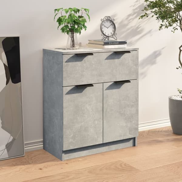 The Living Store skænk 60x30x70 cm konstrueret træ betongrå -  Skænke