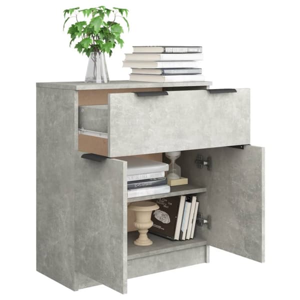 The Living Store skænk 60x30x70 cm konstrueret træ betongrå - Skænke