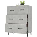Miniatyrbild 5 av 10: The Living Store Skänk betonggrå 69,5x34x90 cm konstruerat trä -  Skänkar & serveringsbord