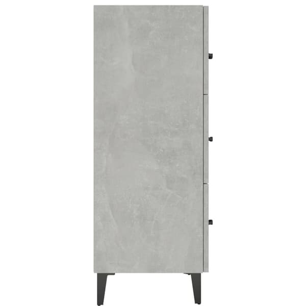 The Living Store Skänk betonggrå 69,5x34x90 cm konstruerat trä - Skänkar & serveringsbord