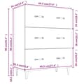 Miniatyrbild 9 av 10: The Living Store Skänk betonggrå 69,5x34x90 cm konstruerat trä -  Skänkar & serveringsbord