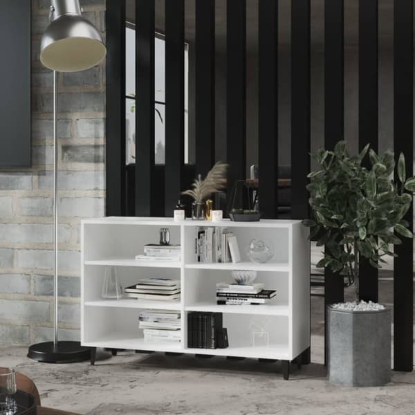The Living Store Skänk vit 103,5x35x70 cm konstruerat trä - Skänkar & serveringsbord