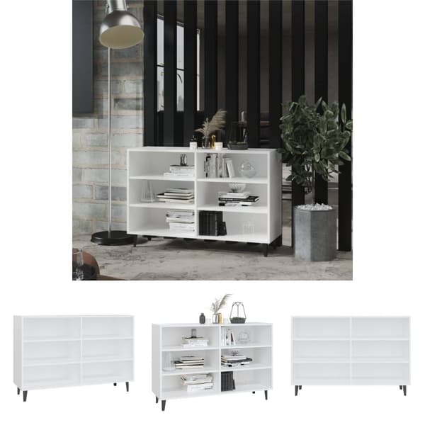 The Living Store Skänk vit 103,5x35x70 cm konstruerat trä - Skänkar & serveringsbord