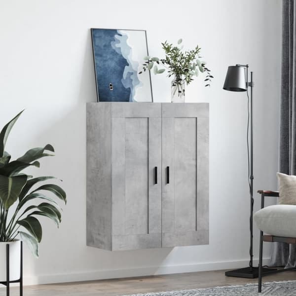 The Living Store Väggskåp betonggrå 69,5x34x90 cm konstruerat trä -  Skänkar & serveringsbord