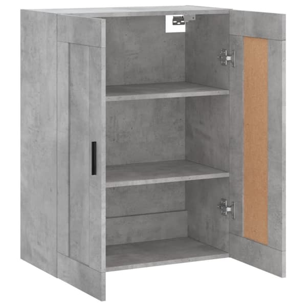 The Living Store Väggskåp betonggrå 69,5x34x90 cm konstruerat trä -  Skänkar & serveringsbord