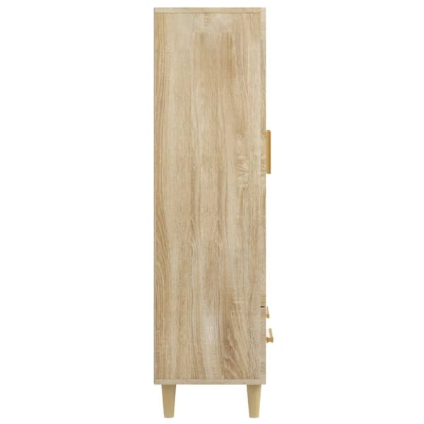 The Living Store Skåp Sonoma-ek 70x31x115 cm konstruerat trä -  Skänkar & serveringsbord