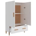 Pikkukuva 8 / 10: The Living Store Kaappi valkoinen 70x31x115 cm tekninen puu -  Tarjoilupöydät & senkit