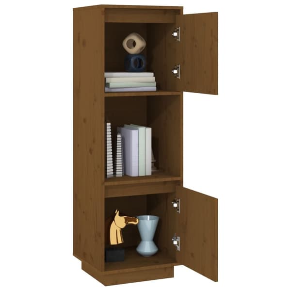 The Living Store skænk 38x35x117 cm massivt fyrretræ gyldenbrun -  Skænke