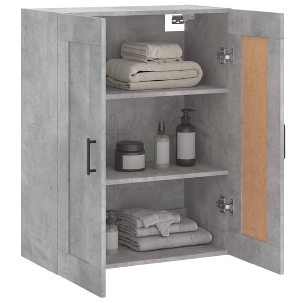 The Living Store Seinäkiinnitettävä kaappi harmaa 69,5x34x90 cm tekninen puu - Tarjoilupöydät & senkit
