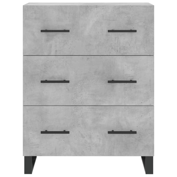 The Living Store højskab 69,5x34x180 cm konstrueret træ betongrå - Skænke