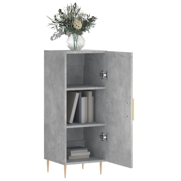 The Living Store Skåp betonggrå 34,5x34x90 cm konstruerat trä - Skänkar & serveringsbord
