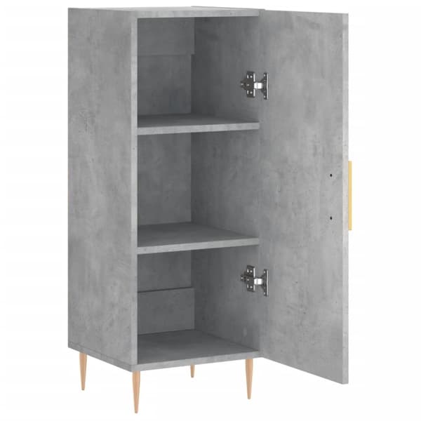 The Living Store Skåp betonggrå 34,5x34x90 cm konstruerat trä - Skänkar & serveringsbord
