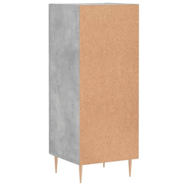 The Living Store Skåp betonggrå 34,5x34x90 cm konstruerat trä - Skänkar & serveringsbord