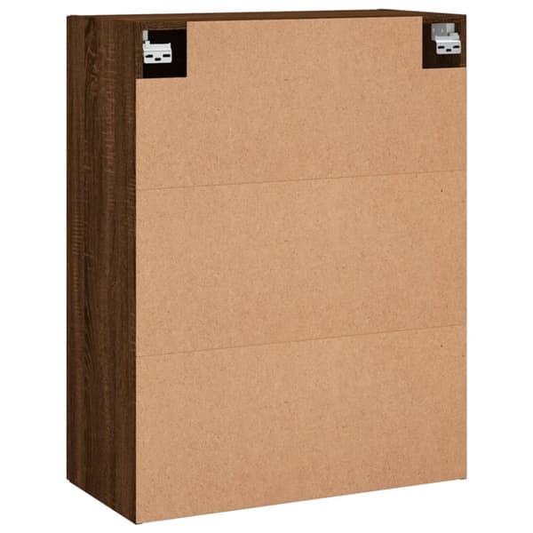 The Living Store væghængt skab 69,5x34x90 cm konstrueret træ brun egetræsfarve - Skænke