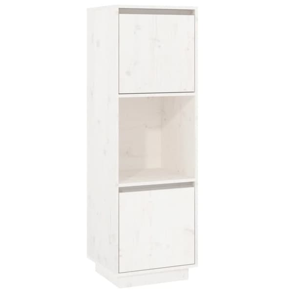 The Living Store højskab 38x35x117 cm massivt fyrretræ hvid -  Skænke