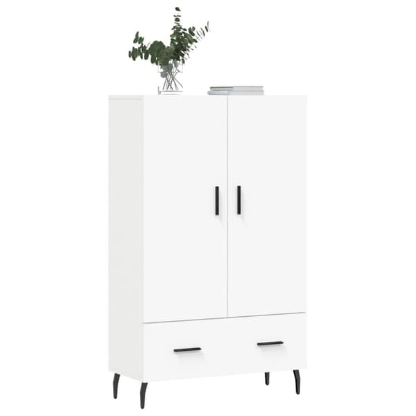 The Living Store Högskåp vit 69,5x31x115 cm konstruerat trä -  Skänkar & serveringsbord