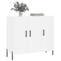 Miniatyrbillede 4 af 11: The Living Store skab 90x34x80 cm konstrueret træ hvid -  Skænke