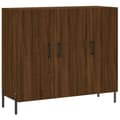 Pikkukuva 3 / 11: The Living Store Senkki ruskea tammi 90x34x80 cm tekninen puu -  Tarjoilupöydät & senkit