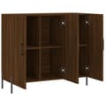 Pikkukuva 6 / 11: The Living Store Senkki ruskea tammi 90x34x80 cm tekninen puu -  Tarjoilupöydät & senkit