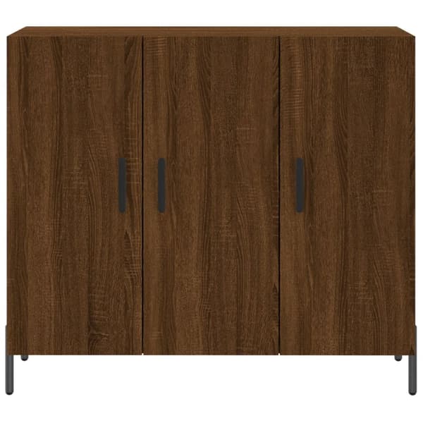 The Living Store Senkki ruskea tammi 90x34x80 cm tekninen puu -  Tarjoilupöydät & senkit