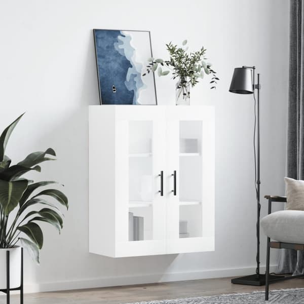 The Living Store væghængt skab 69,5x34x90 cm hvid -  Skænke
