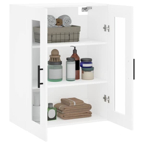 The Living Store væghængt skab 69,5x34x90 cm hvid -  Skænke