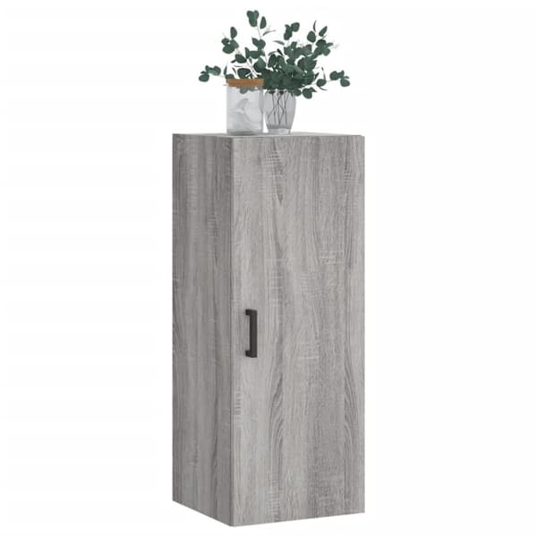 The Living Store vægskab 34,5x34x90 cm grå sonoma-eg - Skænke