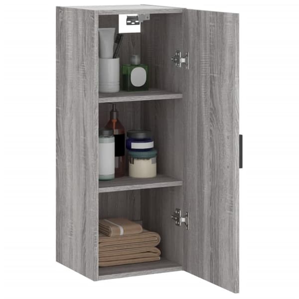 The Living Store vægskab 34,5x34x90 cm grå sonoma-eg - Skænke