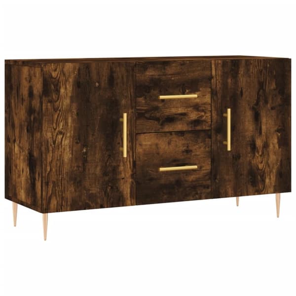 The Living Store skænk 100x36x60 cm konstrueret træ røget egetræsfarve - Skænke
