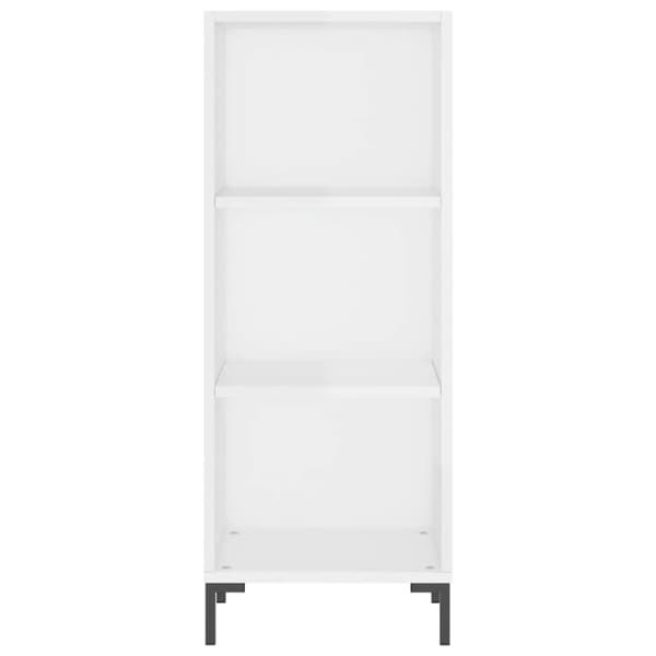 The Living Store Högskåp vit högglans 34,5x34x180 cm konstruerat trä -  Skänkar & serveringsbord