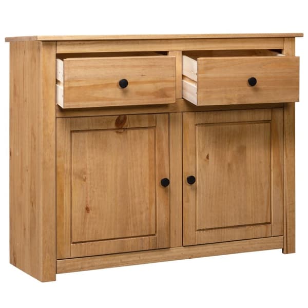 The Living Store Skänk 93x40x80 cm massiv furu panama - Skänkar & serveringsbord