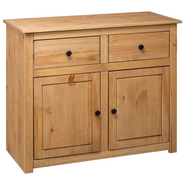 The Living Store Skänk 93x40x80 cm massiv furu panama - Skänkar & serveringsbord