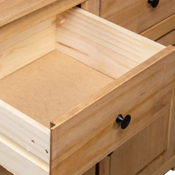 The Living Store Skänk 93x40x80 cm massiv furu panama - Skänkar & serveringsbord
