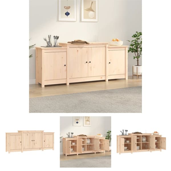 The Living Store Senkki 164x37x68 cm täysi mänty - Tarjoilupöydät & senkit