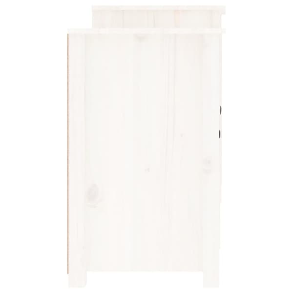 The Living Store Skänk wit 164x37x68 cm massiv furu - Skänkar & serveringsbord