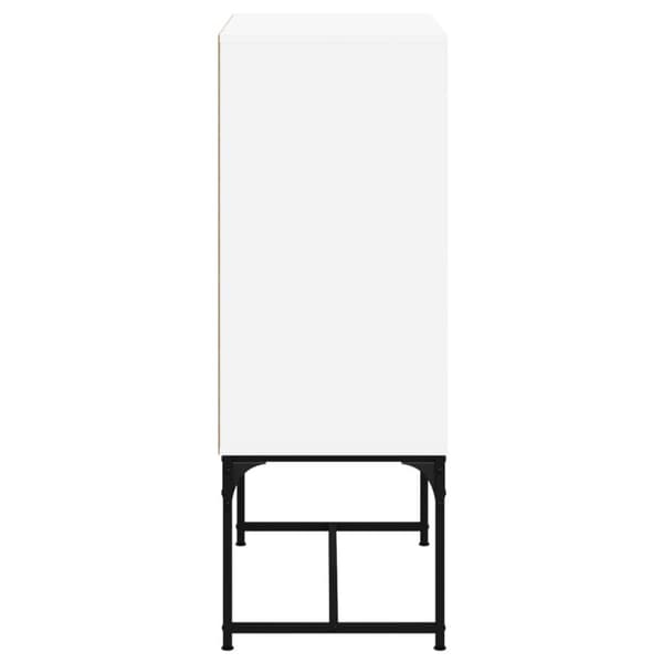 The Living Store skab med glaslåger 69x37x100 cm hvid -  Skænke