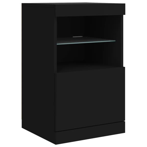 The Living Store skænk med LED-lys 41x37x67 cm sort -  Skænke